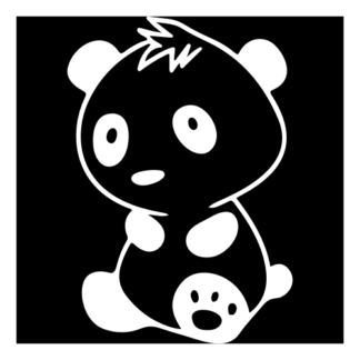 Baby Panda Decal (White)
